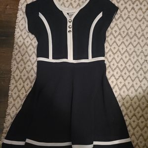 Navy Blue Fit and Flare Dress